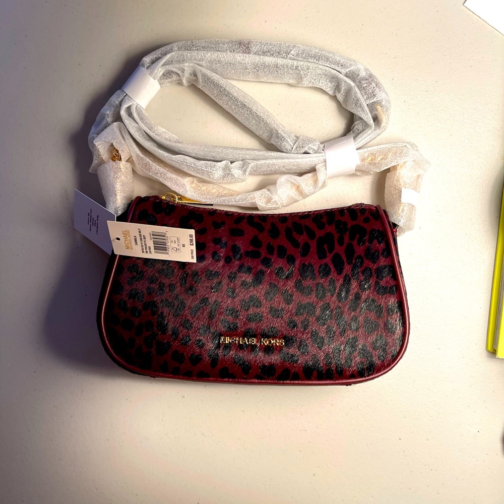 SALE Michael Kors MK NWT Carmela Oxblood red crossbody